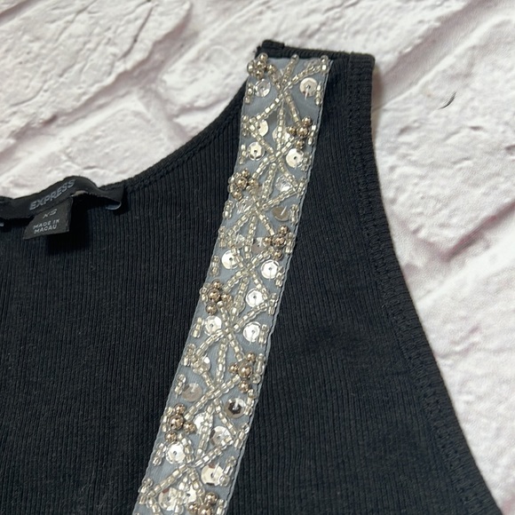 Express black tank with silver beading - Picture 2 of 6